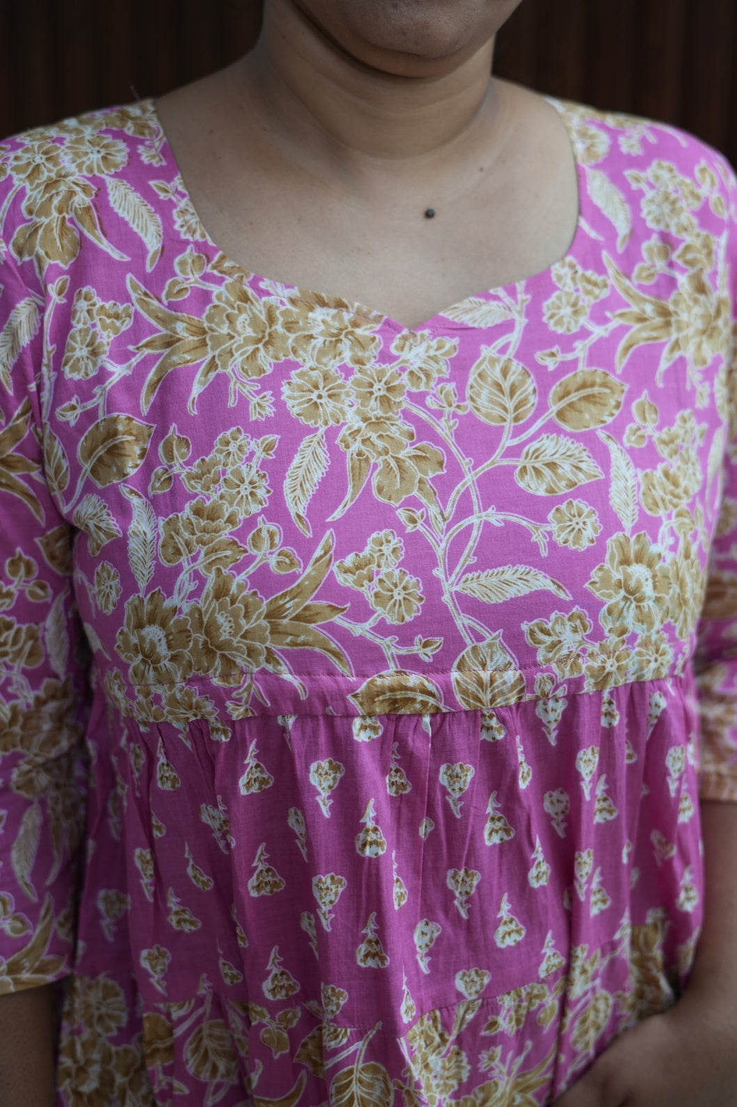 Pink Jaipur Twirl Floral Dress