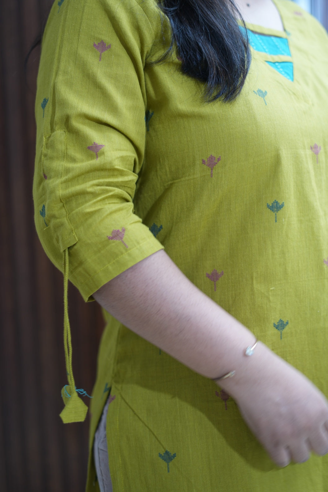 Earthy Mustard Green Kurti