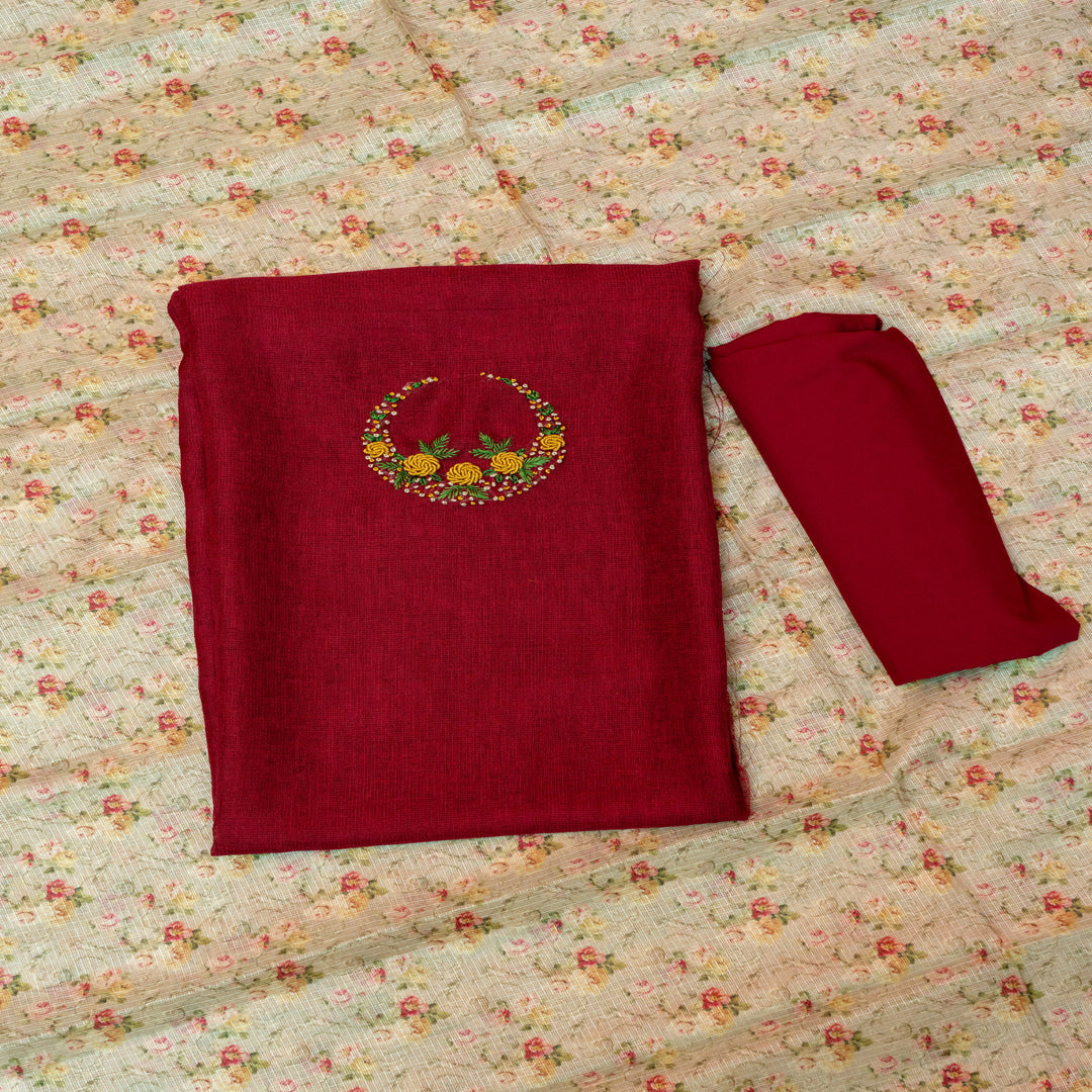 Rust Color Set with Kota Silk Duppatta