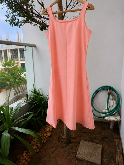 Bloom and Breeze - Peach pink Aline dress