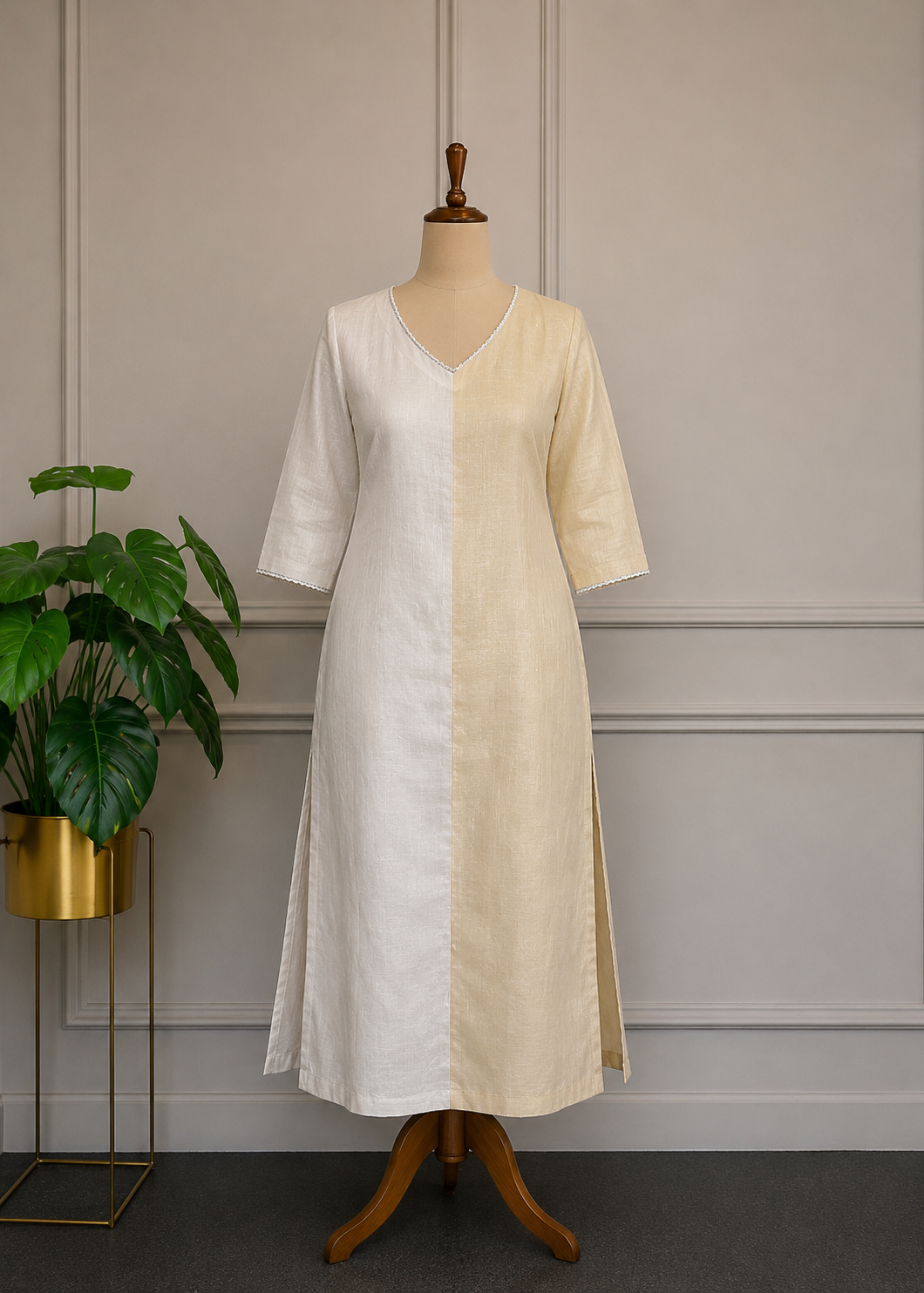 ponnillavu - golden moonlight dual tone Kurti