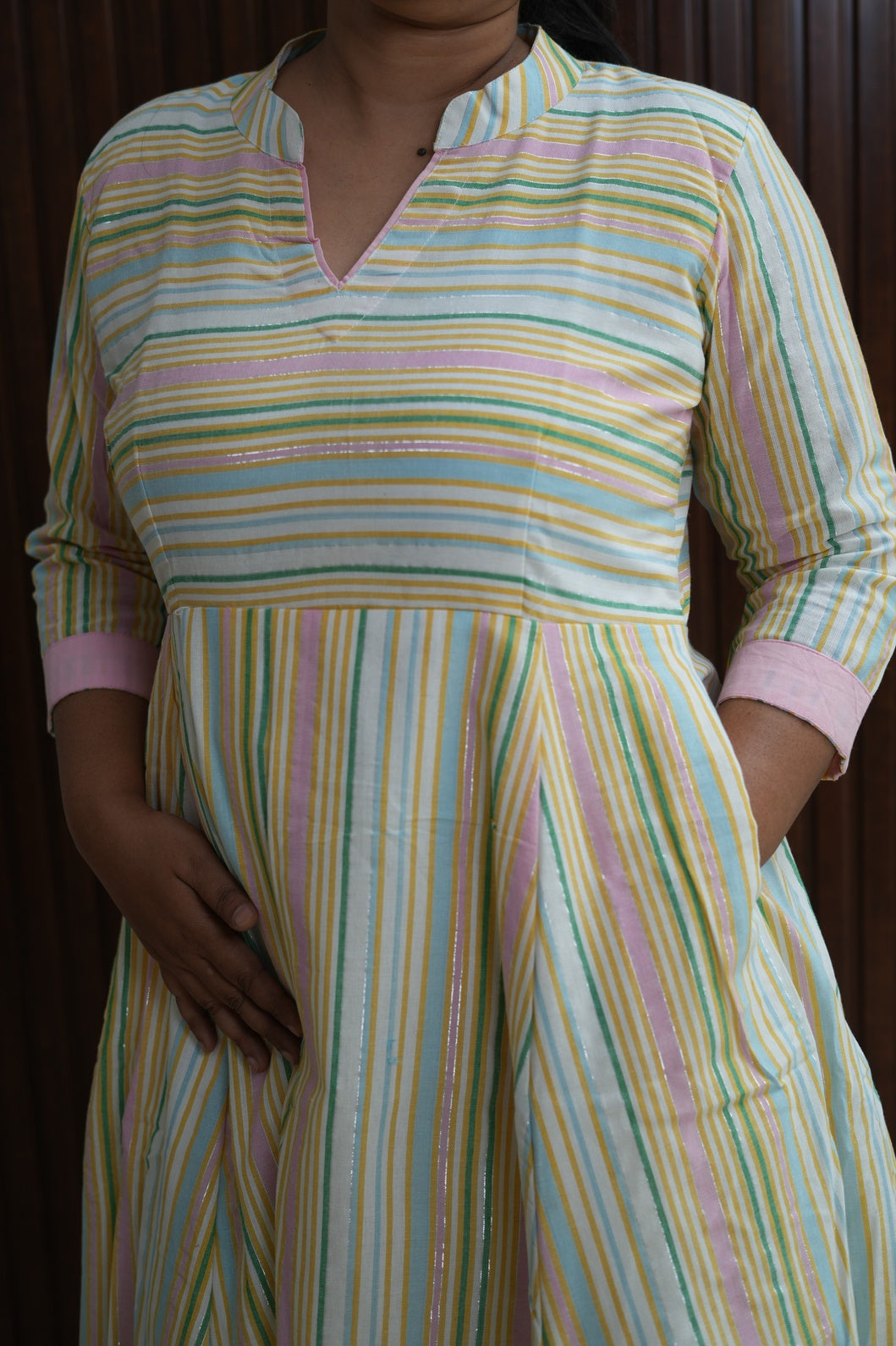 Cassata Pink Stripe Maxi Dress