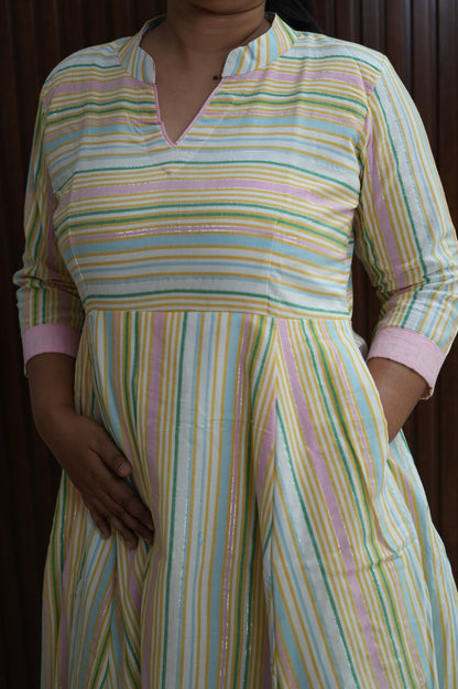 Cassata Pink Stripe Maxi Dress