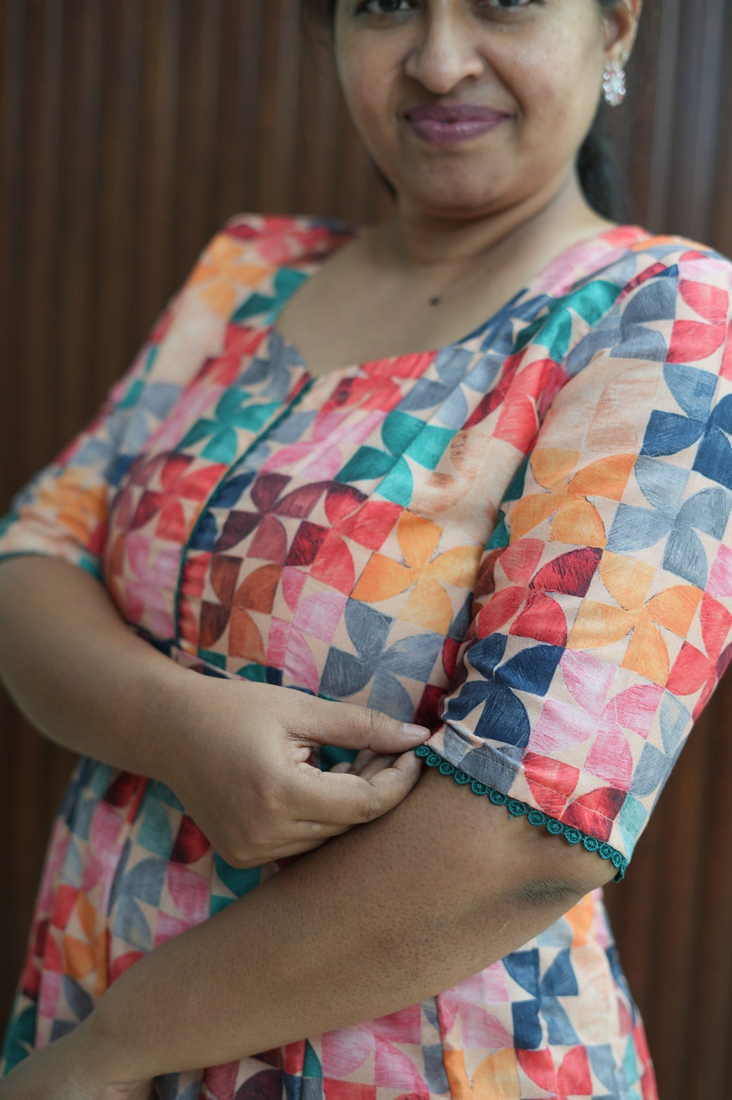 Colourful Abstract Floral Kali Maxi Dress