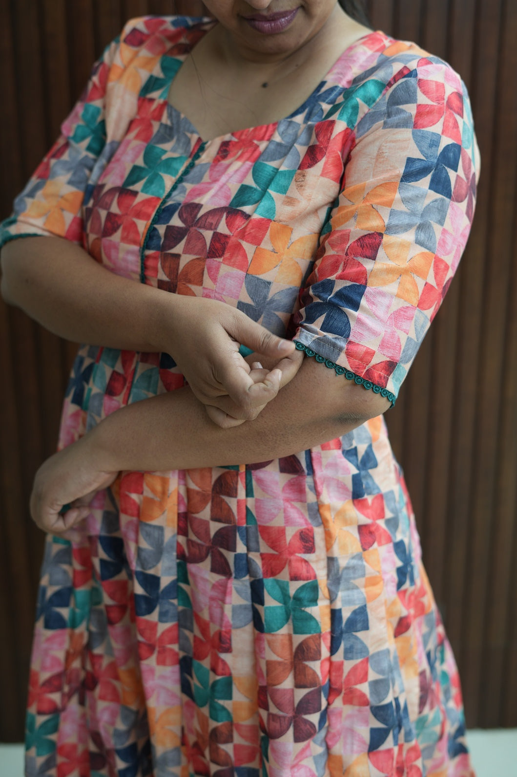 Colourful Abstract Floral Kali Maxi Dress