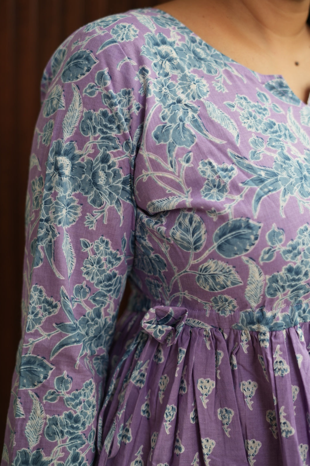 Lavender Jaipur Twirl Floral Dress
