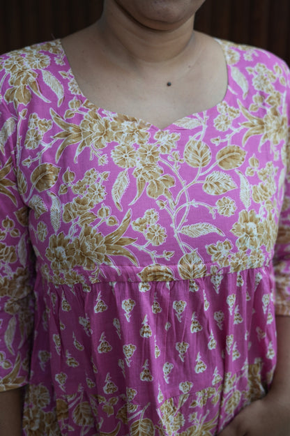 Pink Jaipur Twirl Floral Dress