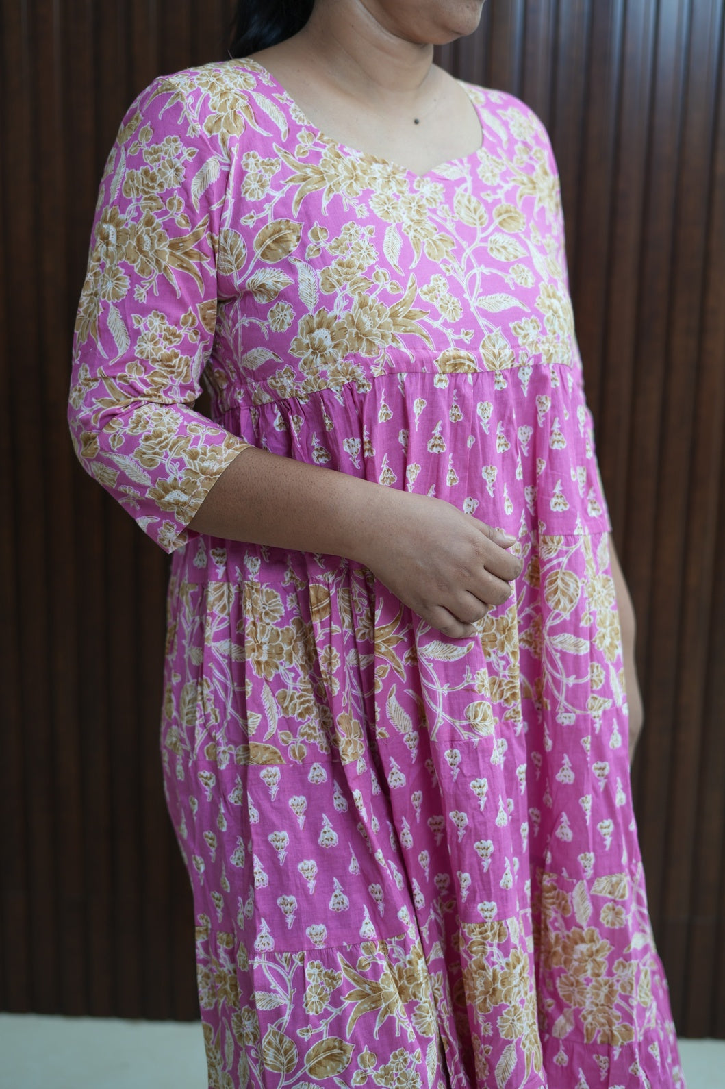 Pink Jaipur Twirl Floral Dress