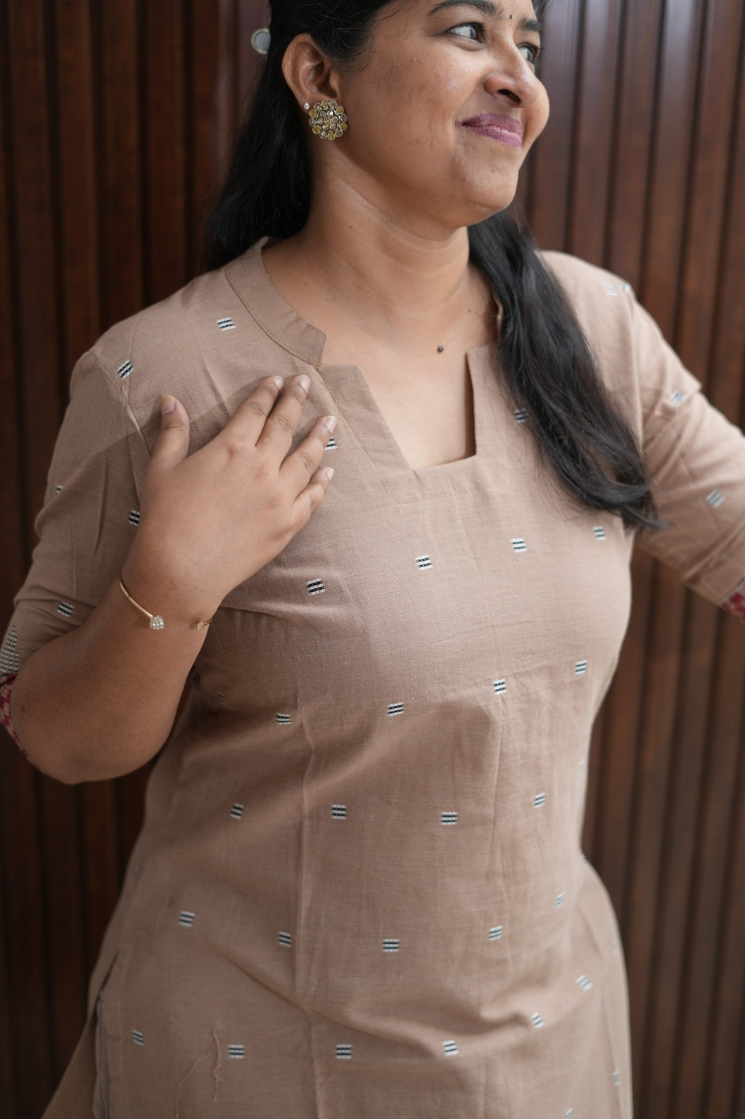 Chikoo Brown Signature Kurti