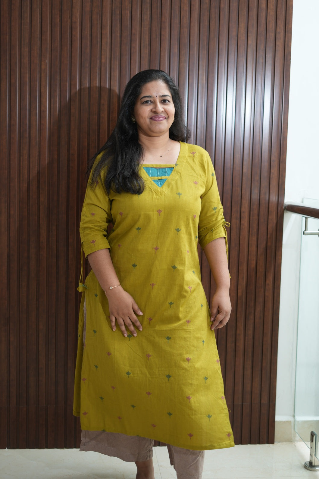 Earthy Mustard Green Kurti