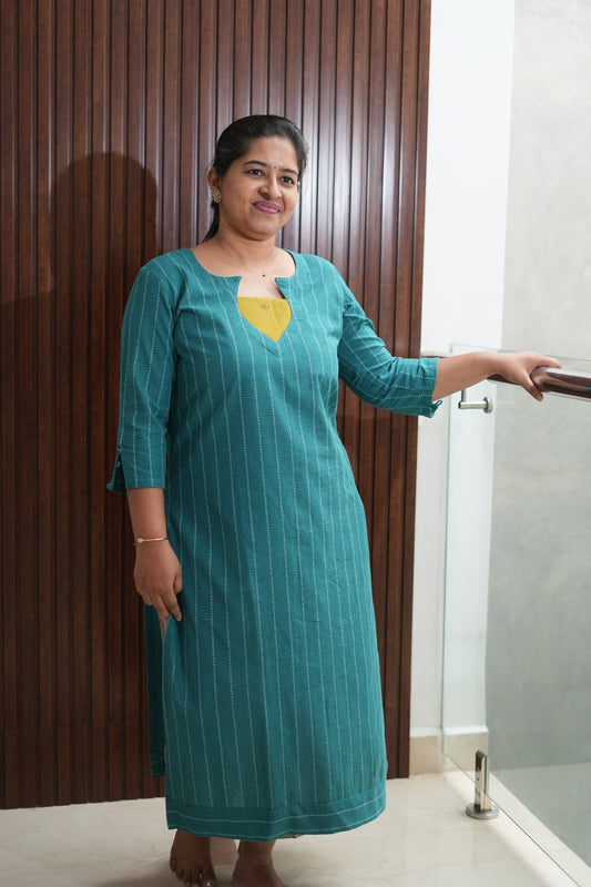 Soft Muted Teal Kurti