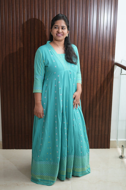 Minted Blue Elegance Anarkali