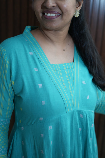 Minted Blue Elegance Anarkali