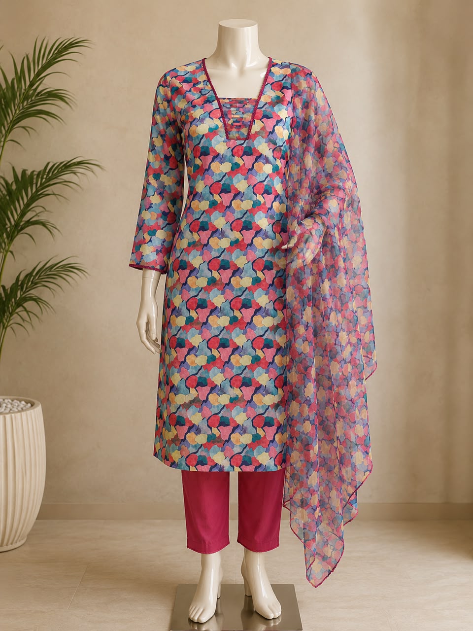 Petal marble salwar set